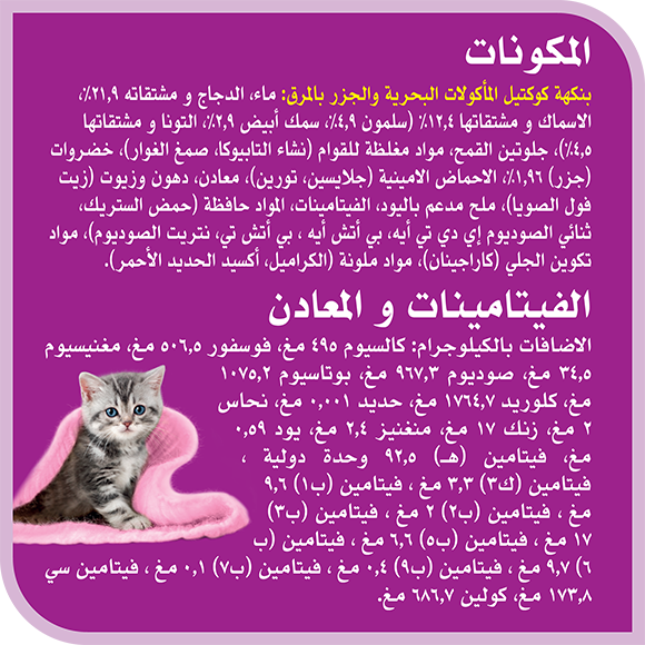 image 6294001836261-Whiskas%20TM%20Kitten%20Land%20%26%20Sea%20in%20Gravy_Ingredients-Vitamins-02-ar